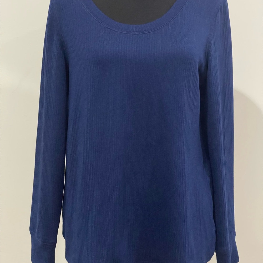Charter Club Intimates‎ M Blue Long Sleeve Pajama Top 188